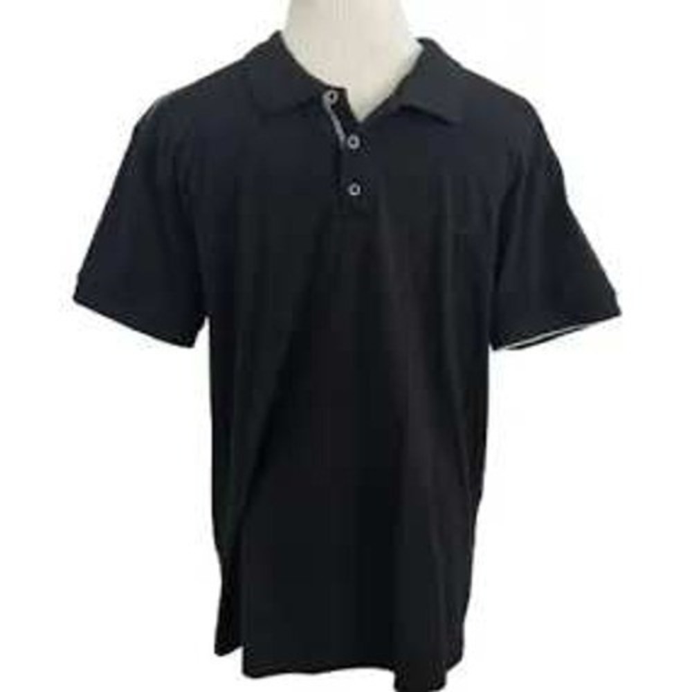 Nick Danger Black Short Sleeve Polo Shirt Est 1987 Embroidered Logo Mens L